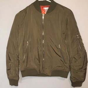 Green bomber jacket